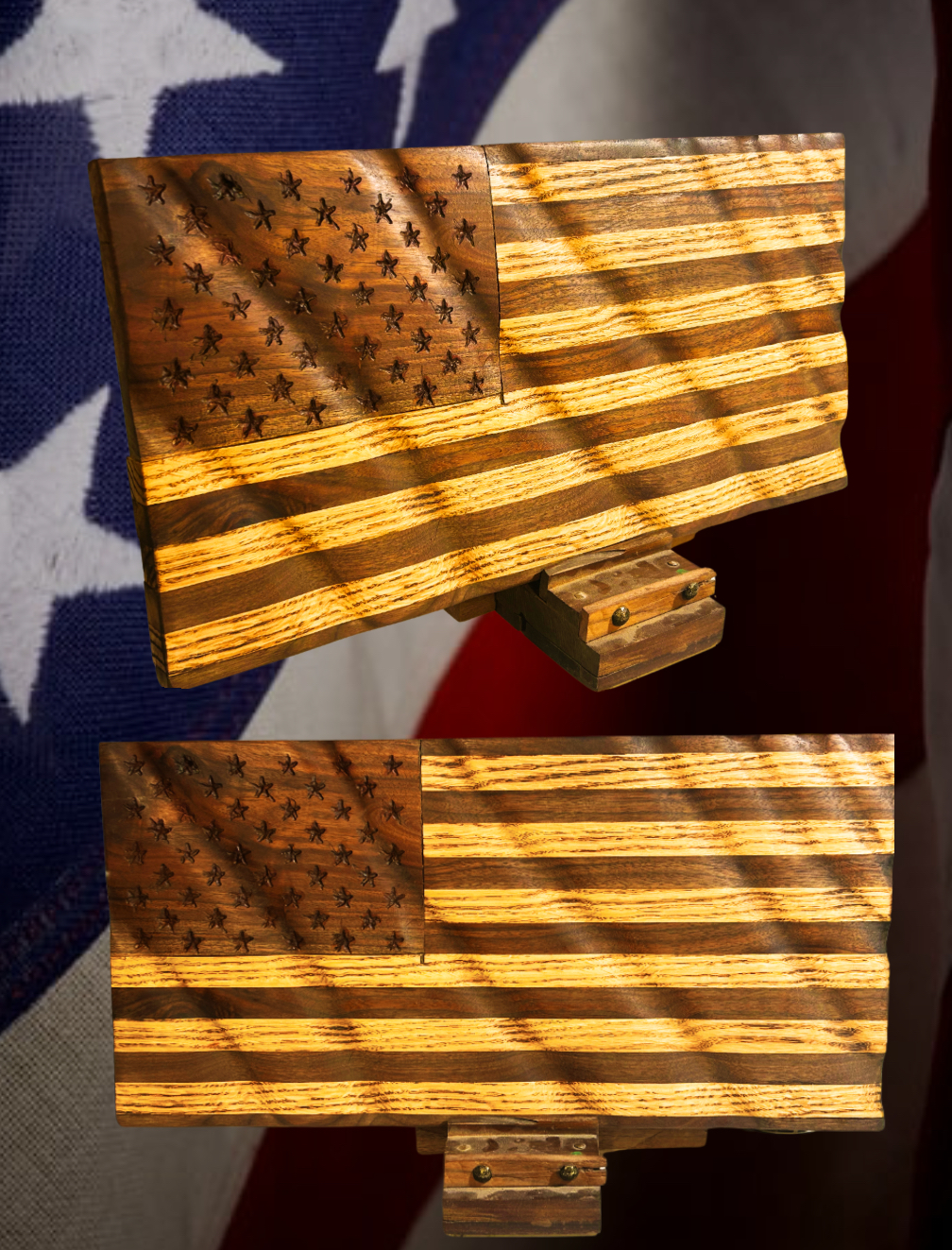 Handmade Wooden American Flag